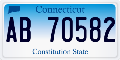 CT license plate AB70582