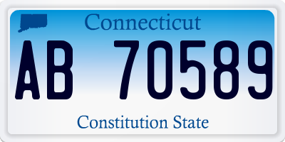 CT license plate AB70589