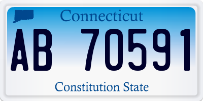 CT license plate AB70591