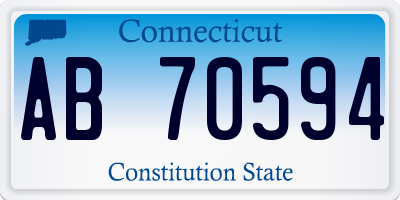 CT license plate AB70594