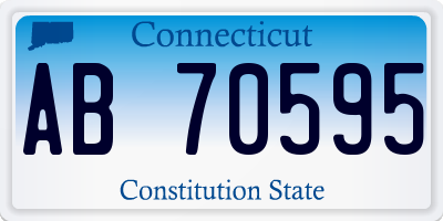 CT license plate AB70595