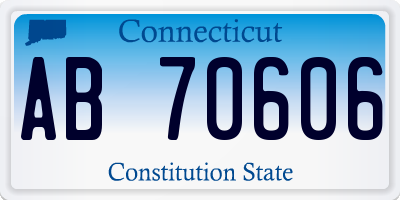 CT license plate AB70606