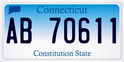 CT license plate AB70611