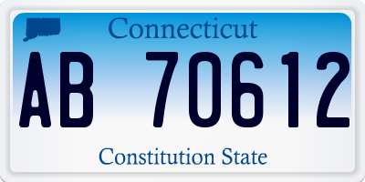 CT license plate AB70612