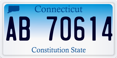 CT license plate AB70614