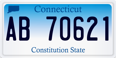 CT license plate AB70621