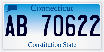 CT license plate AB70622