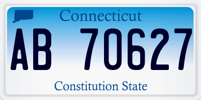 CT license plate AB70627