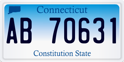 CT license plate AB70631