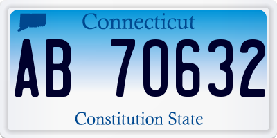 CT license plate AB70632