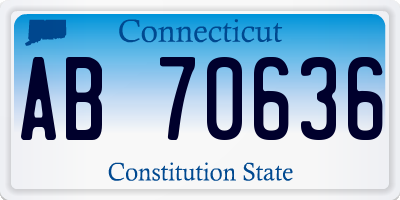 CT license plate AB70636