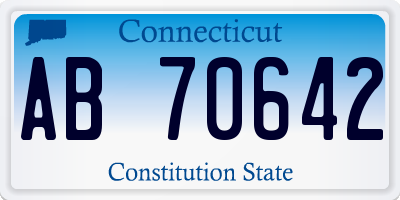 CT license plate AB70642