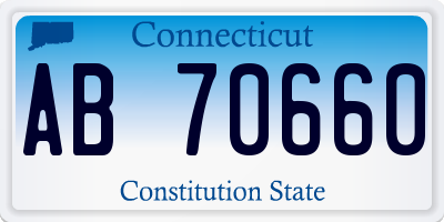 CT license plate AB70660