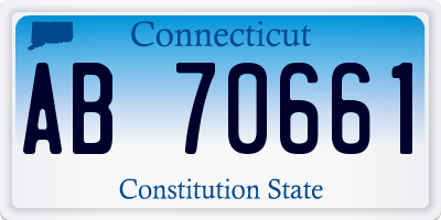 CT license plate AB70661