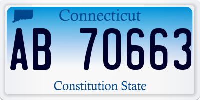 CT license plate AB70663