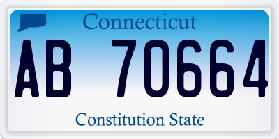 CT license plate AB70664