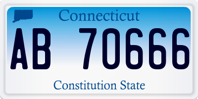 CT license plate AB70666