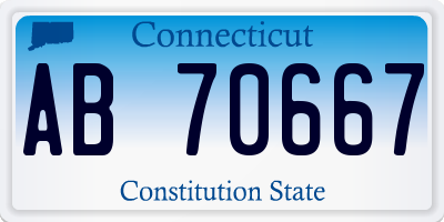 CT license plate AB70667