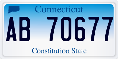 CT license plate AB70677