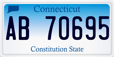 CT license plate AB70695