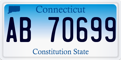 CT license plate AB70699