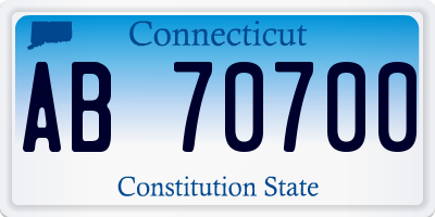 CT license plate AB70700