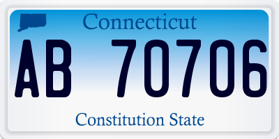 CT license plate AB70706