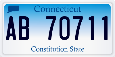 CT license plate AB70711