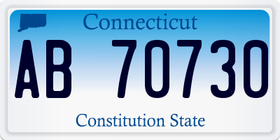 CT license plate AB70730