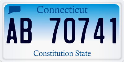 CT license plate AB70741