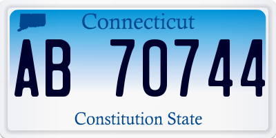 CT license plate AB70744