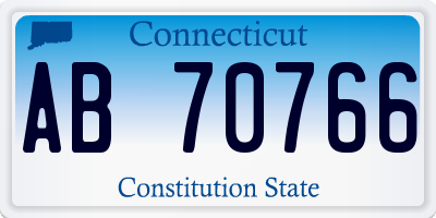 CT license plate AB70766