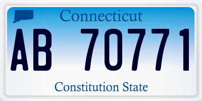CT license plate AB70771