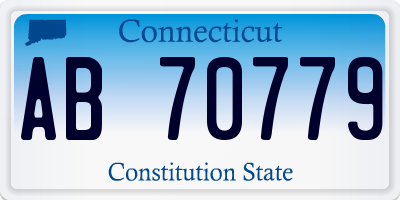 CT license plate AB70779