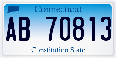 CT license plate AB70813