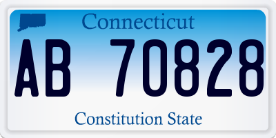 CT license plate AB70828