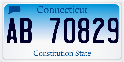 CT license plate AB70829