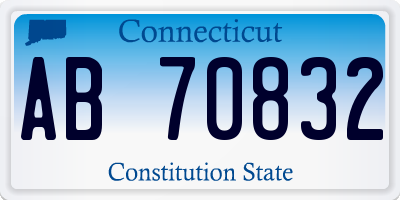 CT license plate AB70832