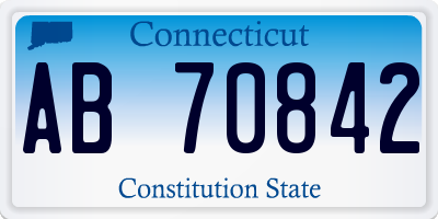 CT license plate AB70842