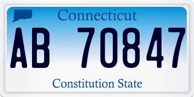 CT license plate AB70847