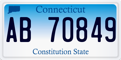 CT license plate AB70849