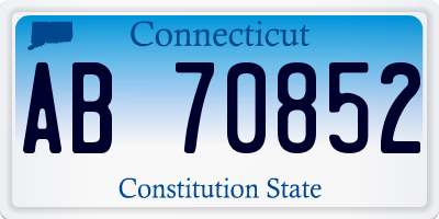 CT license plate AB70852