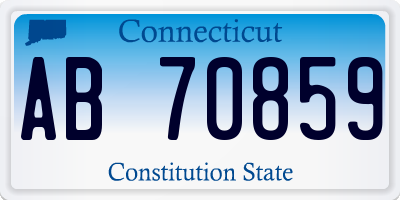 CT license plate AB70859