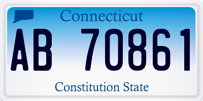 CT license plate AB70861