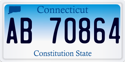 CT license plate AB70864