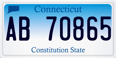 CT license plate AB70865