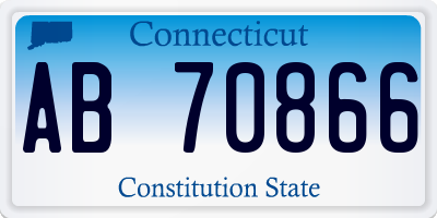 CT license plate AB70866