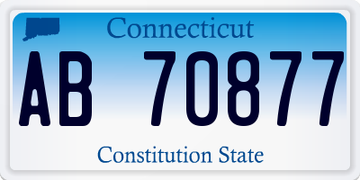 CT license plate AB70877