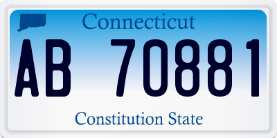 CT license plate AB70881