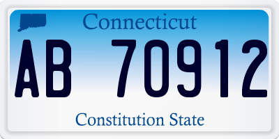 CT license plate AB70912